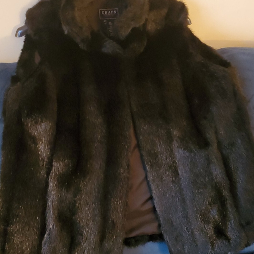 Chaps faux fur vest